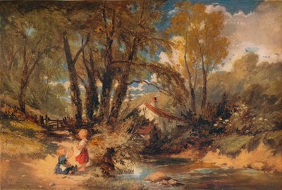 Un arroyo galés, 1843 de William James Muller