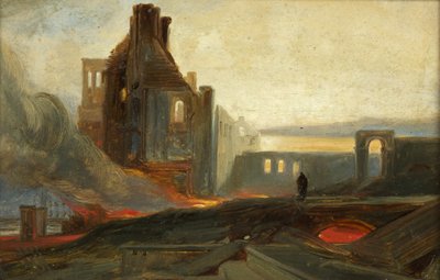 Disturbios de Bristol: Ruinas de almacenes en Prince Street, c.1831 de William James Muller