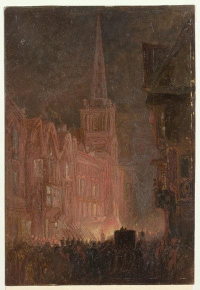 Disturbios de Bristol: Tropas Marchando por Corn Street de William James Muller