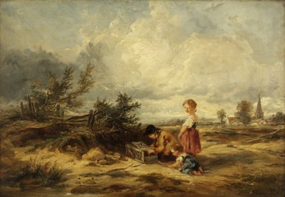Hampstead Heath, la trampa para pájaros de William James Muller