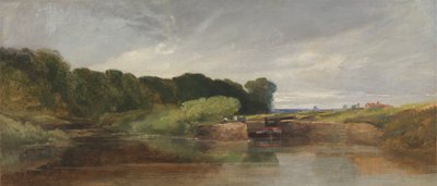 Esclusa de Hanham en el Avon de William James Muller