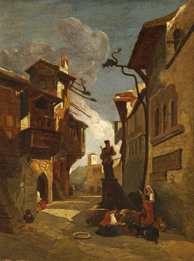 Escena de calle italiana de William James Muller