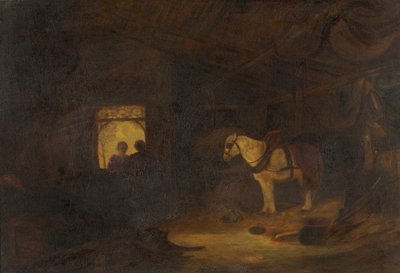 Interior de establo de William James Muller
