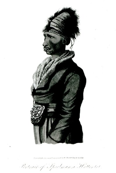 Retrato de Speelman, un hotentote, 1814 de William John Burchell