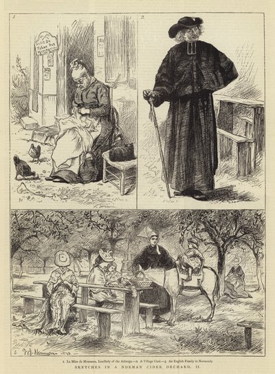 Bocetos en un huerto de sidra normando, II de William John Hennessy