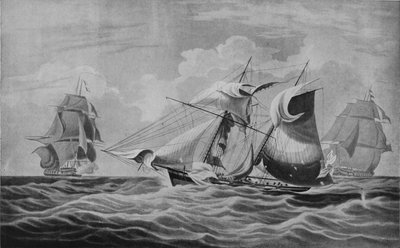 Captura de un barco mercante armado, c1813 de William John Huggins