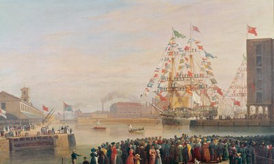 La inauguración del muelle de St. Katherine, 25 de octubre de 1828 de William John Huggins
