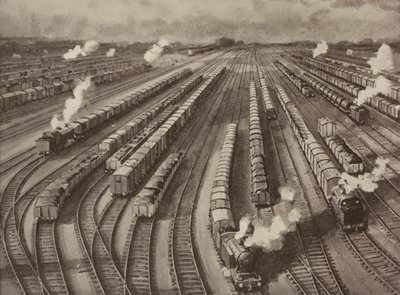 Ferrocarriles (litografía en color) de William John Patton McDowell