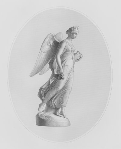 Aurora, grabado por W Roffe de la estatua de J Gibson, RA, en posesión de la Sra. Henry Sandbach (grabado) de William John Roffe
