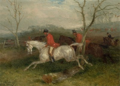 Caza de zorros: Llegando a una cerca (Grito completo) de William Joseph Shayer