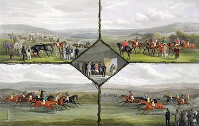 Incidentes de Carreras, grabado por Edward Gilbert Hester publicado por Arthur Ackermann, 1876 de William Joseph Shayer