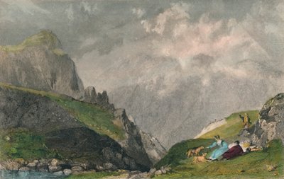 Vista desde Langdale Pikes, mirando hacia Bowfell, Westmorland de William Kelsall