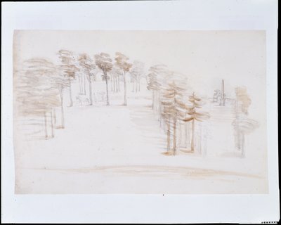 Chiswick, vista desde un punto elevado sobre el Templo del Jardín del Naranjo de William Kent