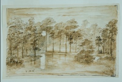 Diseño para el jardín acuático en el bosque, visto a la luz de la luna de William Kent