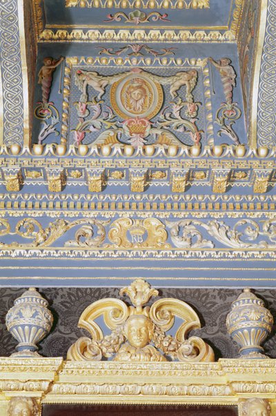 (detalle) del techo en la Sala de Terciopelo Azul de William Kent