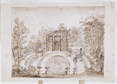 Templo floral y piscina redonda de William Kent