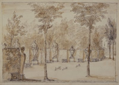 Vista hacia la Exedra en Chiswick de William Kent