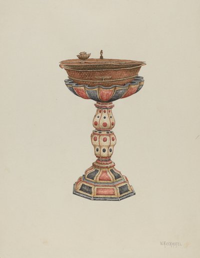 Pila bautismal y soporte de William Kieckhofel