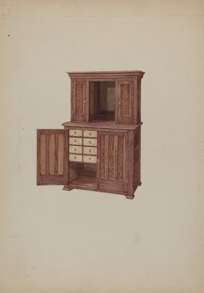Gabinete, con Cerraduras de Marfil, c. 1937 de William Kieckhofel