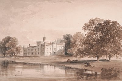 Chiddingstone Place, vista desde el lago de William Knight