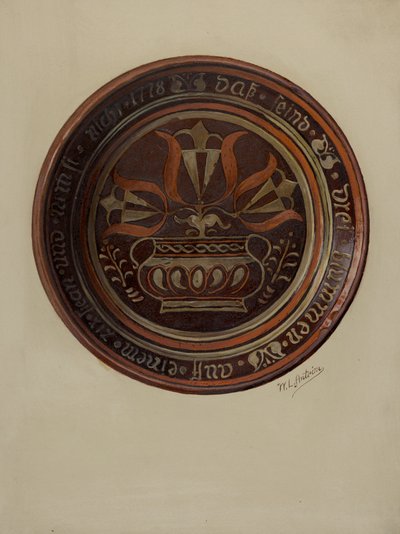 Plato alemán de Pensilvania, c. 1937 de William L Antrim