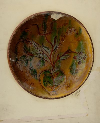 Plato de tarta alemán de Pensilvania, c. 1938 de William L Antrim