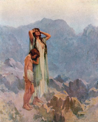 Agar e Ismael en el desierto de William Ladd Taylor