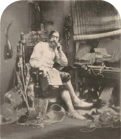 Don Quijote en su estudio de William Lake Price, Photo Galvano Graphic Company