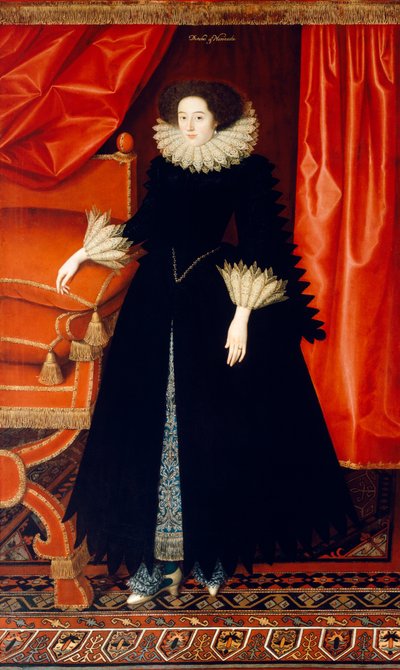 Elizabeth Bassett c.1615 (óleo sobre lienzo) de William Larkin
