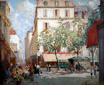 Una plaza de París (óleo sobre lienzo) de William Lee Hankey