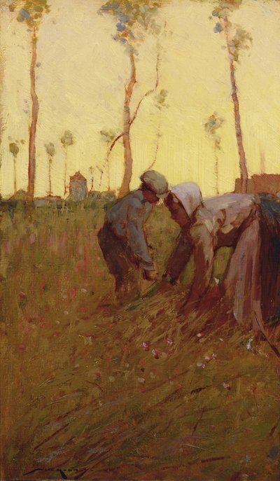 Hay Time (óleo sobre lienzo) de William Lee Hankey