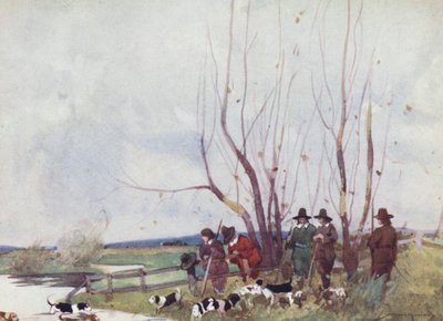 Ilustración para The Compleat Angler de Izaak Walton (litografía en color) de William Lee Hankey