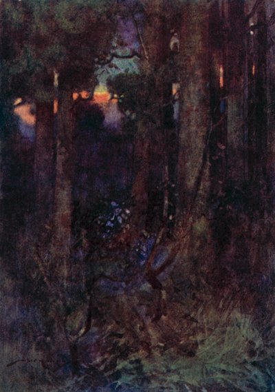 Ilustración para The Deserted Village de Oliver Goldsmith (litografía en color) de William Lee Hankey