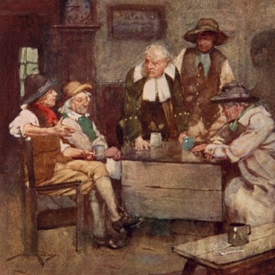 Ilustración para The Deserted Village de Oliver Goldsmith (litografía en color) de William Lee Hankey