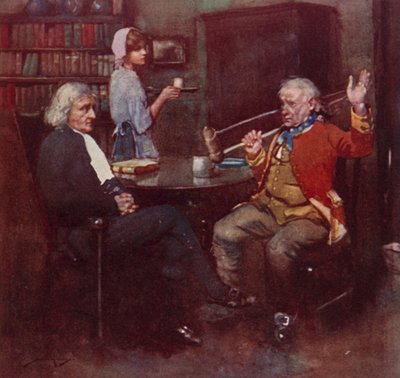Ilustración para The Deserted Village de Oliver Goldsmith (litografía en color) de William Lee Hankey