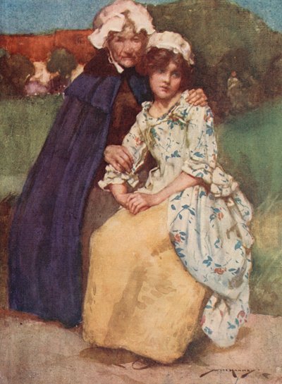 Ilustración para The Deserted Village de Oliver Goldsmith (litografía en color) de William Lee Hankey