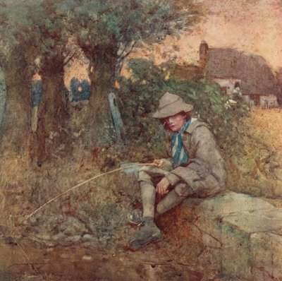 Ilustración para The Deserted Village de Oliver Goldsmith (litografía en color) de William Lee Hankey