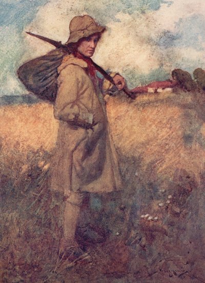 Ilustración para The Deserted Village de Oliver Goldsmith (litografía en color) de William Lee Hankey
