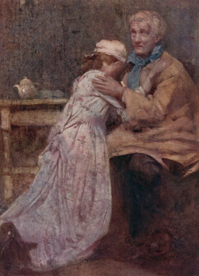 Ilustración para The Deserted Village de Oliver Goldsmith (litografía en color) de William Lee Hankey