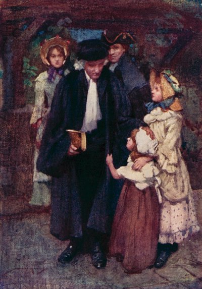 Ilustración para The Deserted Village de Oliver Goldsmith (litografía en color) de William Lee Hankey