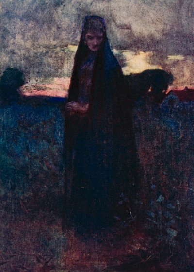 Ilustración para The Deserted Village de Oliver Goldsmith (litografía en color) de William Lee Hankey