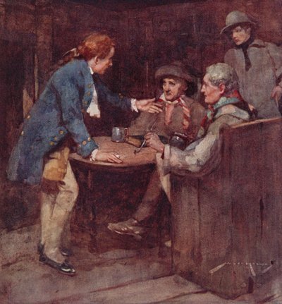 Ilustración para The Deserted Village de Oliver Goldsmith (litografía en color) de William Lee Hankey