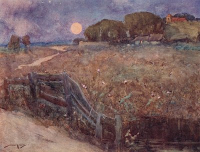Ilustración para The Deserted Village de Oliver Goldsmith (litografía en color) de William Lee Hankey