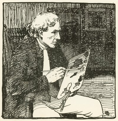Ilustración para The Deserted Village de Oliver Goldsmith (litografía en color) de William Lee Hankey