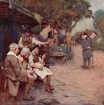 Ilustración para The Deserted Village de Oliver Goldsmith (litografía en color) de William Lee Hankey