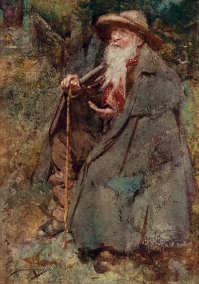 Ilustración para The Deserted Village de Oliver Goldsmith (litografía en color) de William Lee Hankey