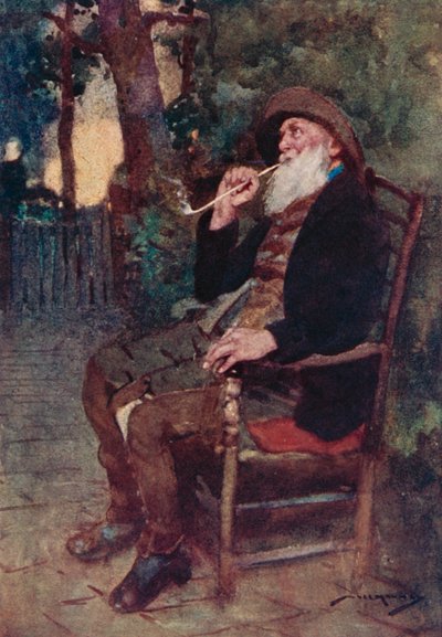 Ilustración para The Deserted Village de Oliver Goldsmith (litografía en color) de William Lee Hankey