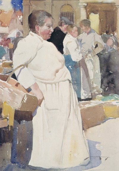 Madame la Menagere, Etaples (acuarela sobre papel) de William Lee Hankey