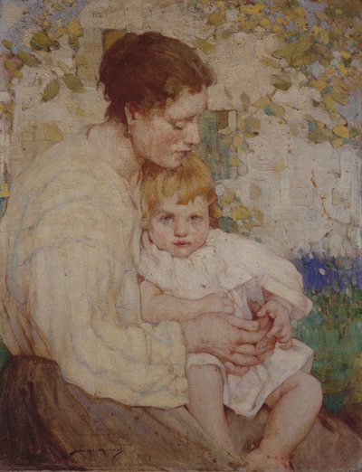 Madre e hijo (óleo sobre lienzo) de William Lee Hankey