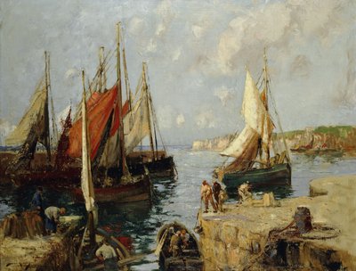 Barcos mejilloneros, Honfleur de William Lee Hankey